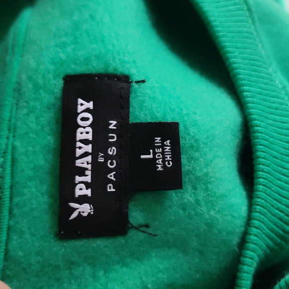 Playboy by PacSun pullover Crew Cut Green sweatshirt Nwt - Picture 9 of 12